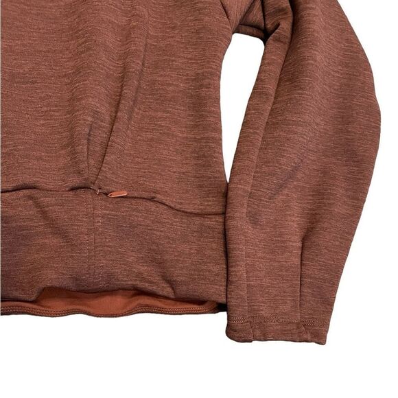 ATHLETA Altitude Polartec Half Zip Sweatshirt Mahogany Heather Size Small - Picture 7 of 9
